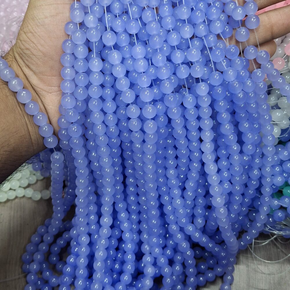 sky blue jelly beads