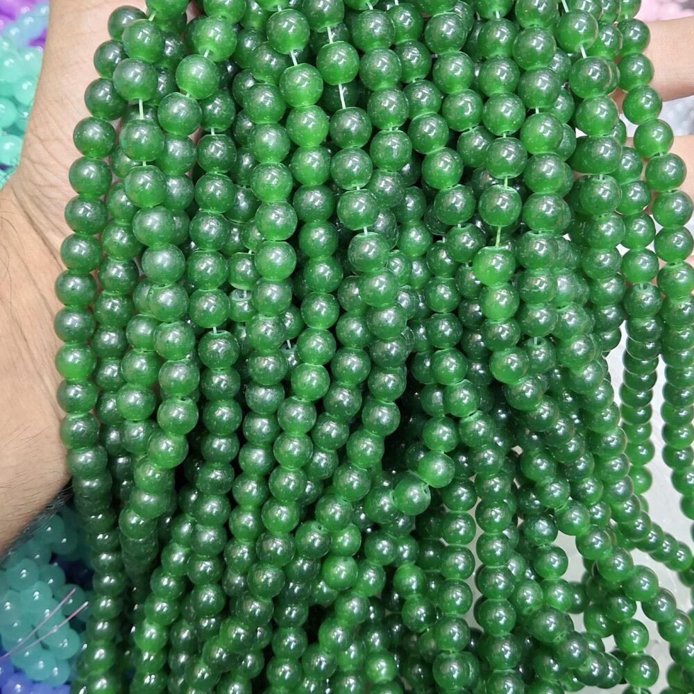 green jelly beads