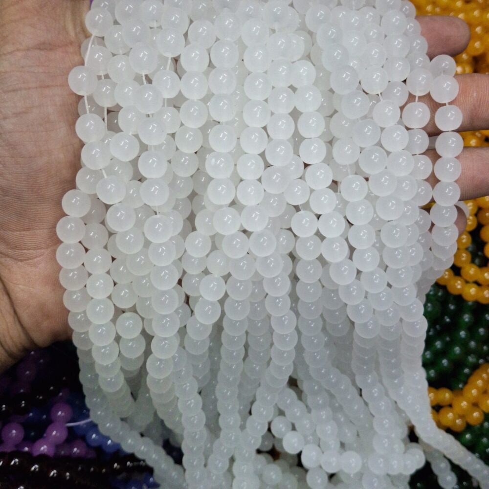 white jelly beads