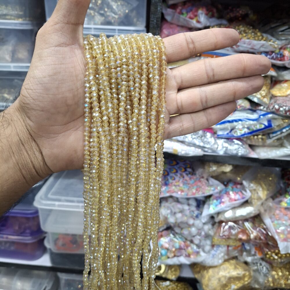 gold crystal beads
