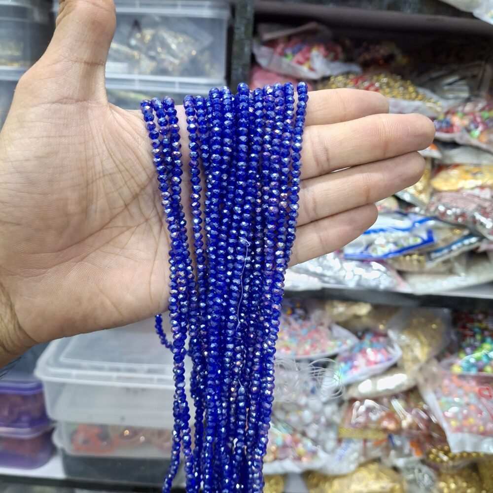 blue crystal beads