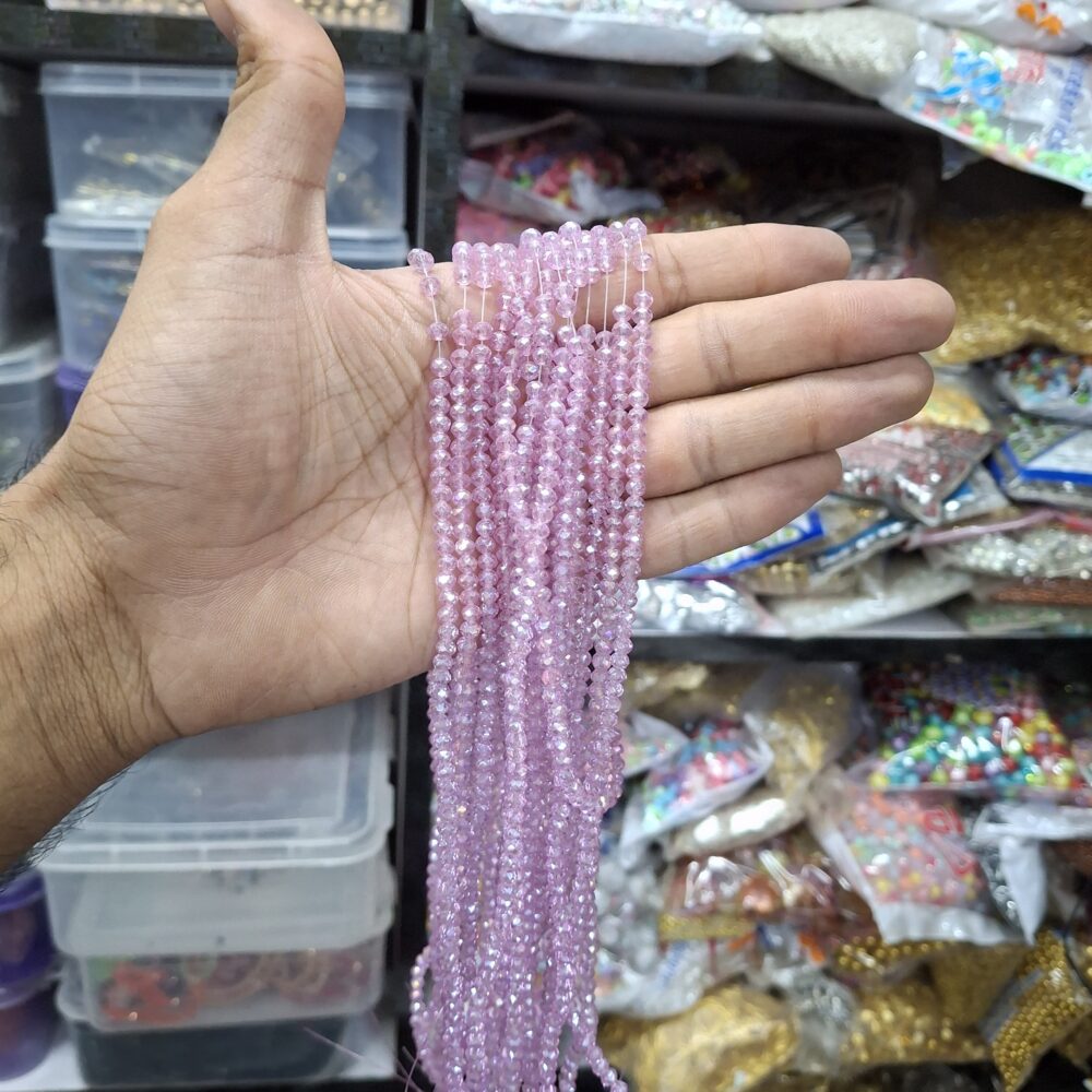 violet crystal beads