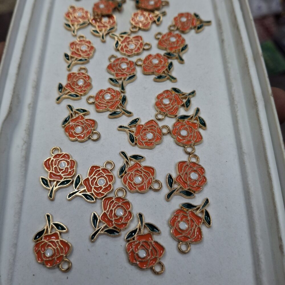 flower charm orange