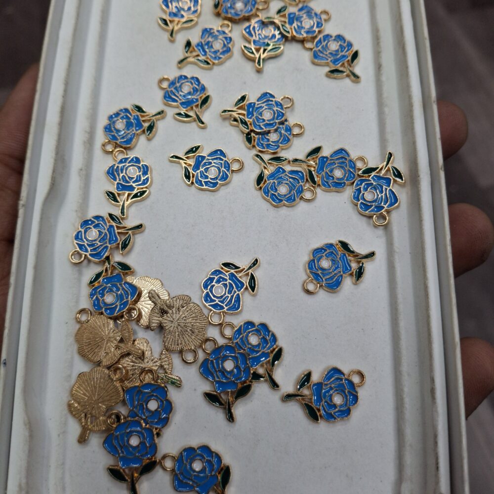blue flower charm