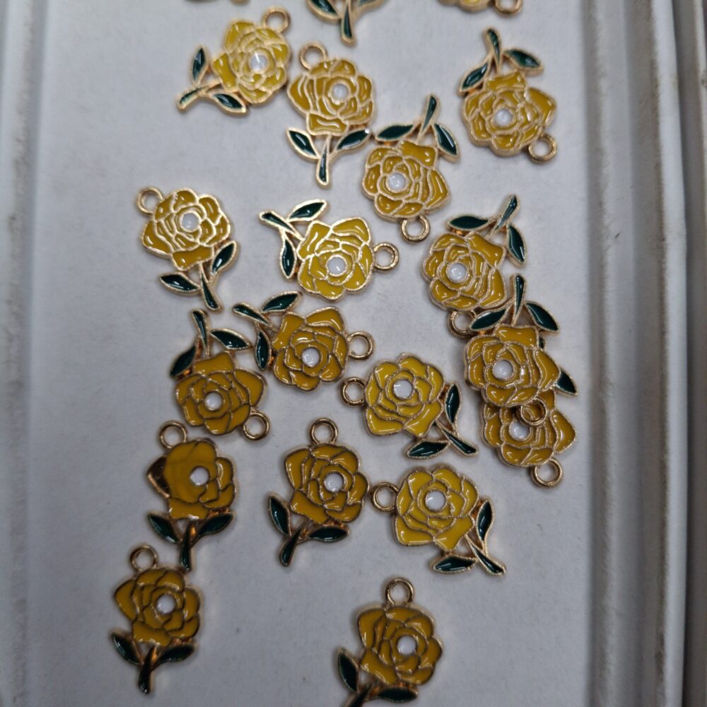 yellow flower charm