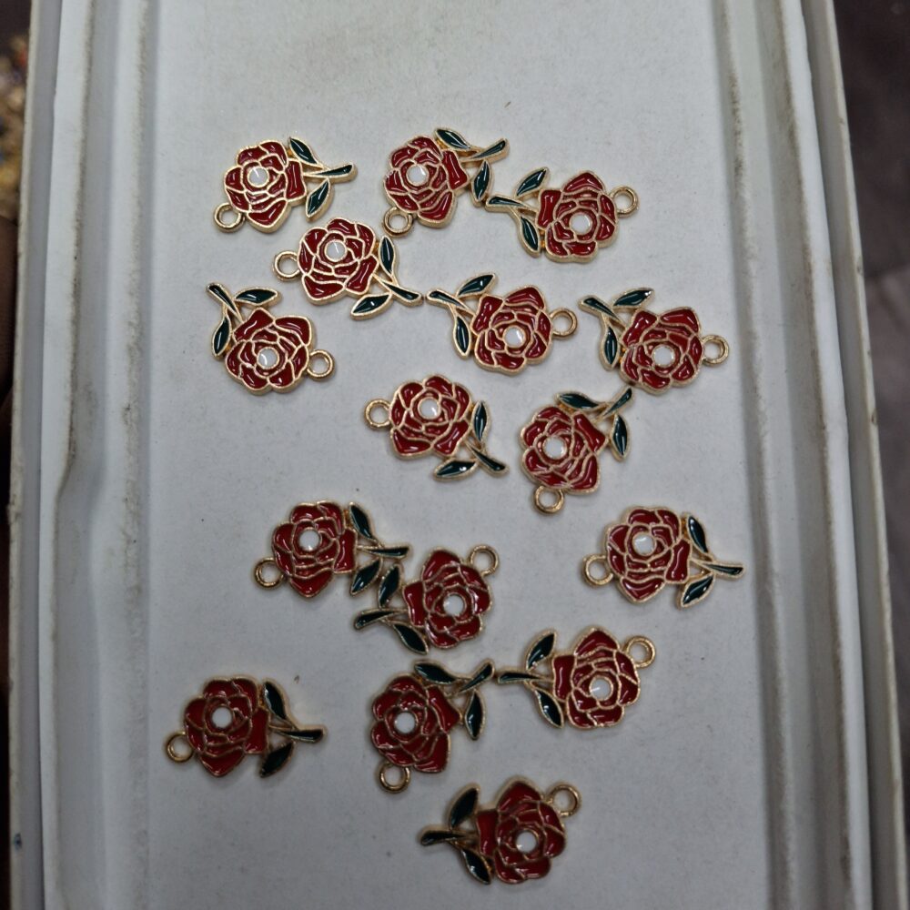 red flower charm