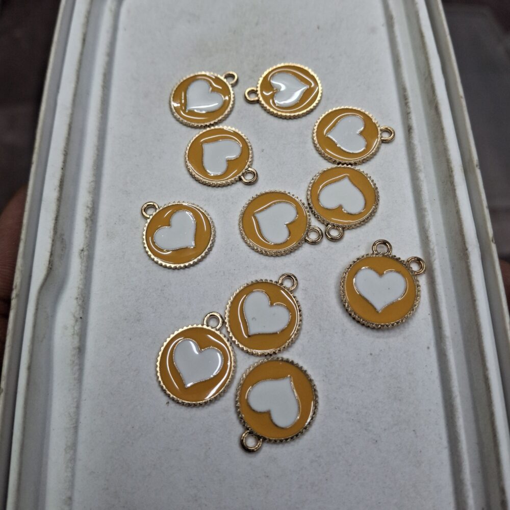 heart yellow charm