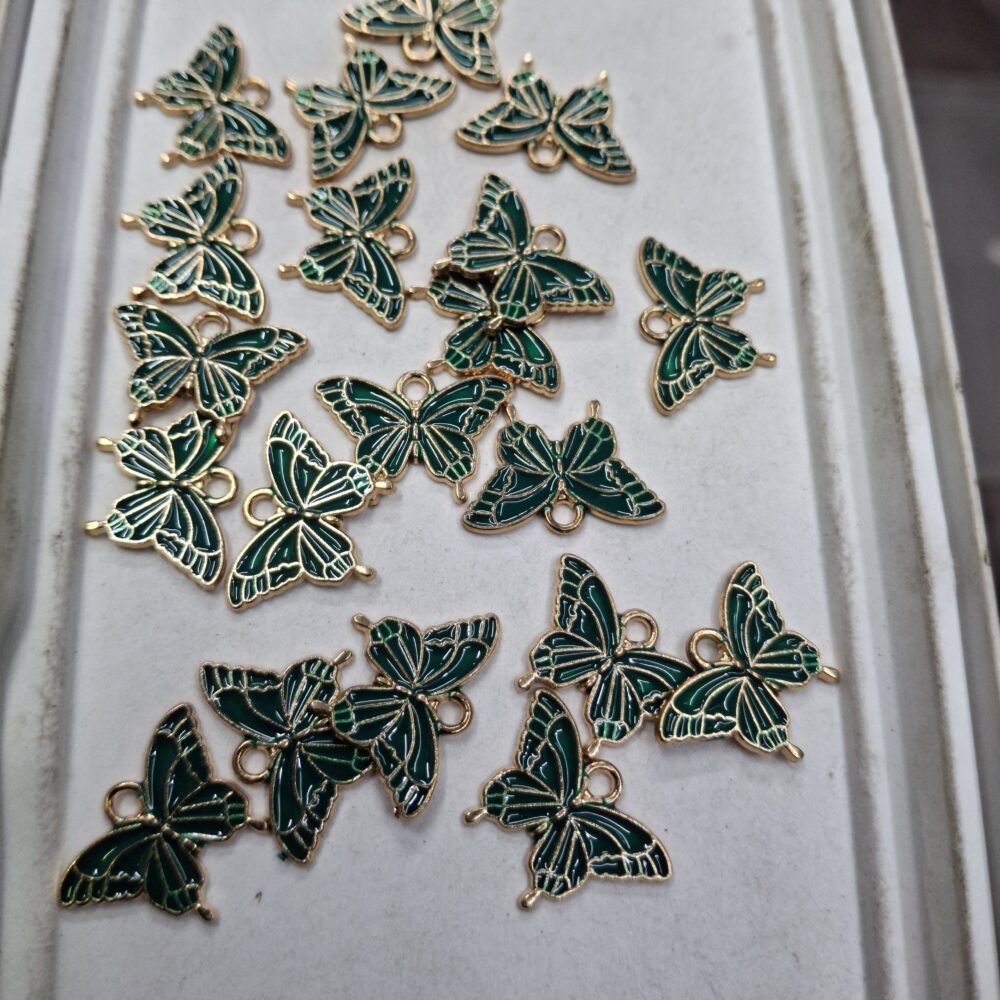 green butterfly charm