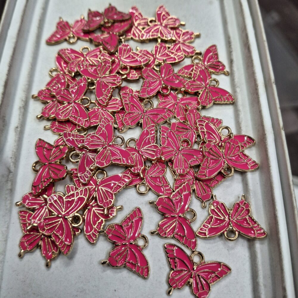 pink butterfly charm