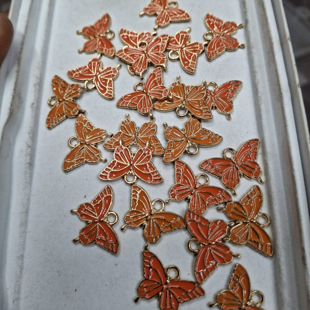 orange butterfly charm