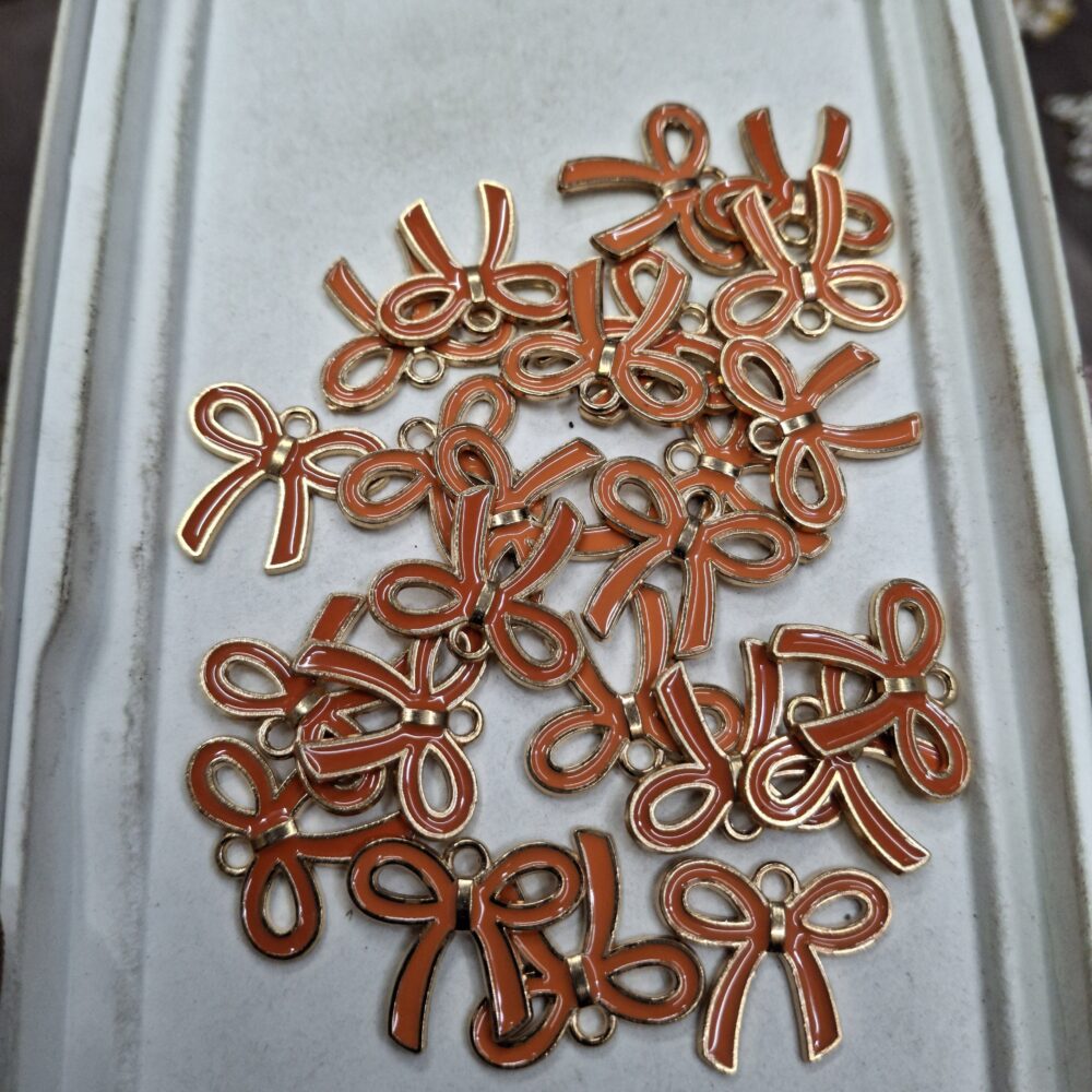 orange bow charm