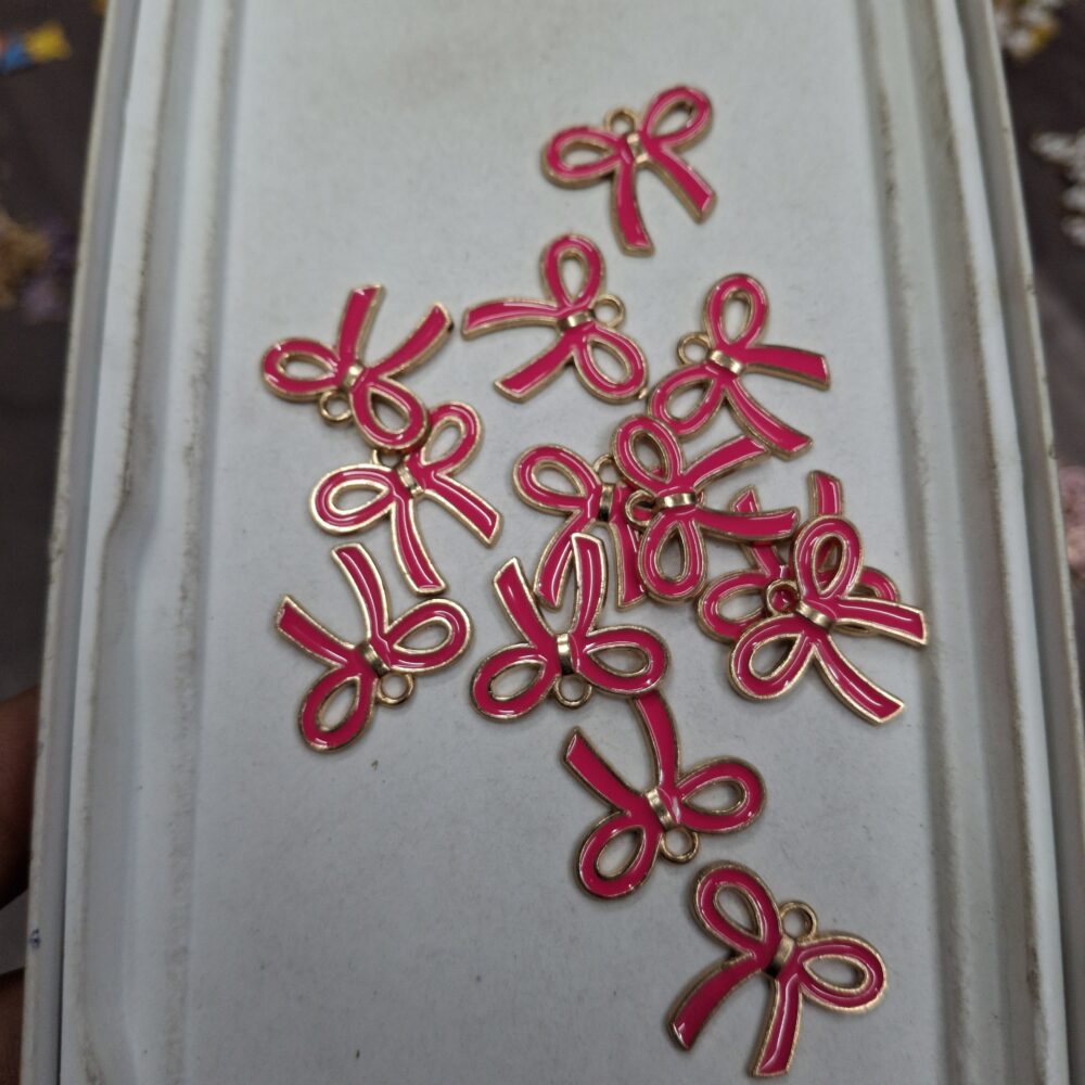 pink bow charm