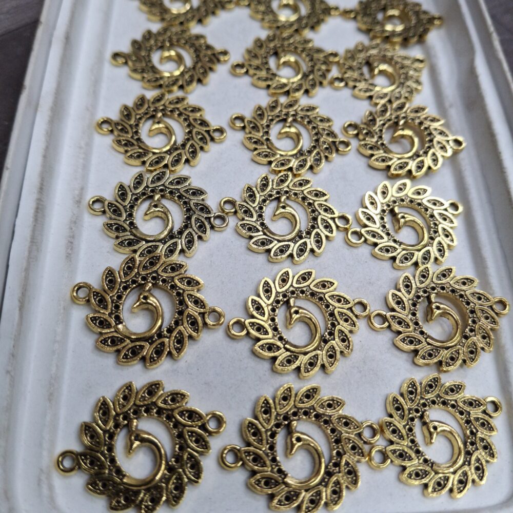 peacock pendant (5 pcs)