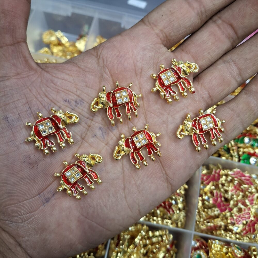 elephant pendant stones