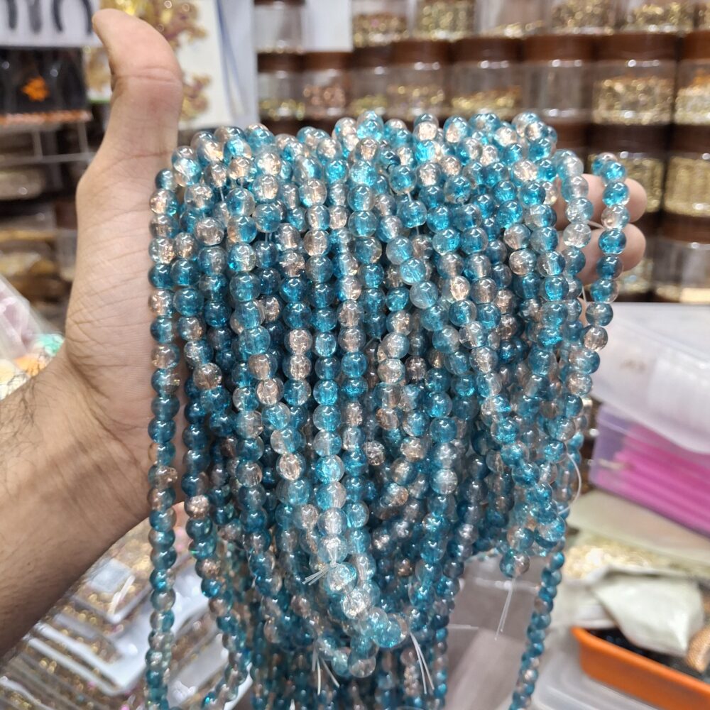 dark rama orange crackle beads