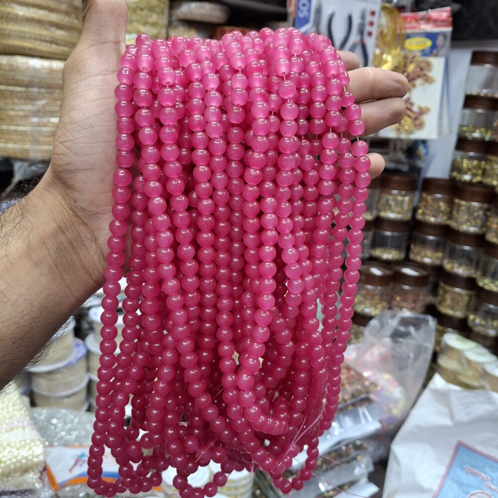 dark pink jelly beads