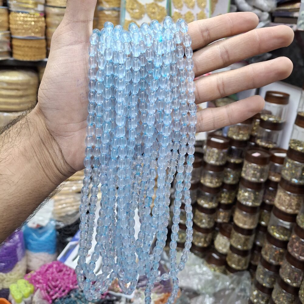 sky blue jelly beads