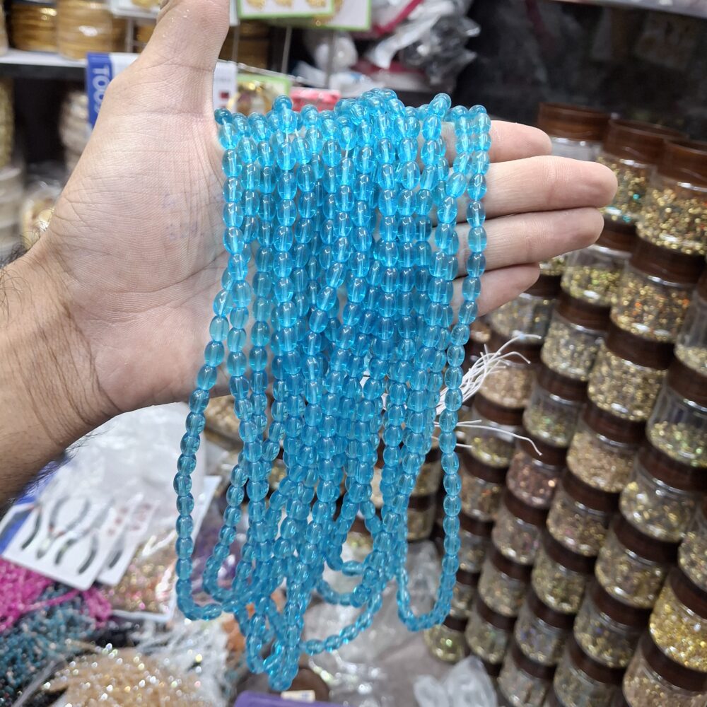 sky blue jelly beads