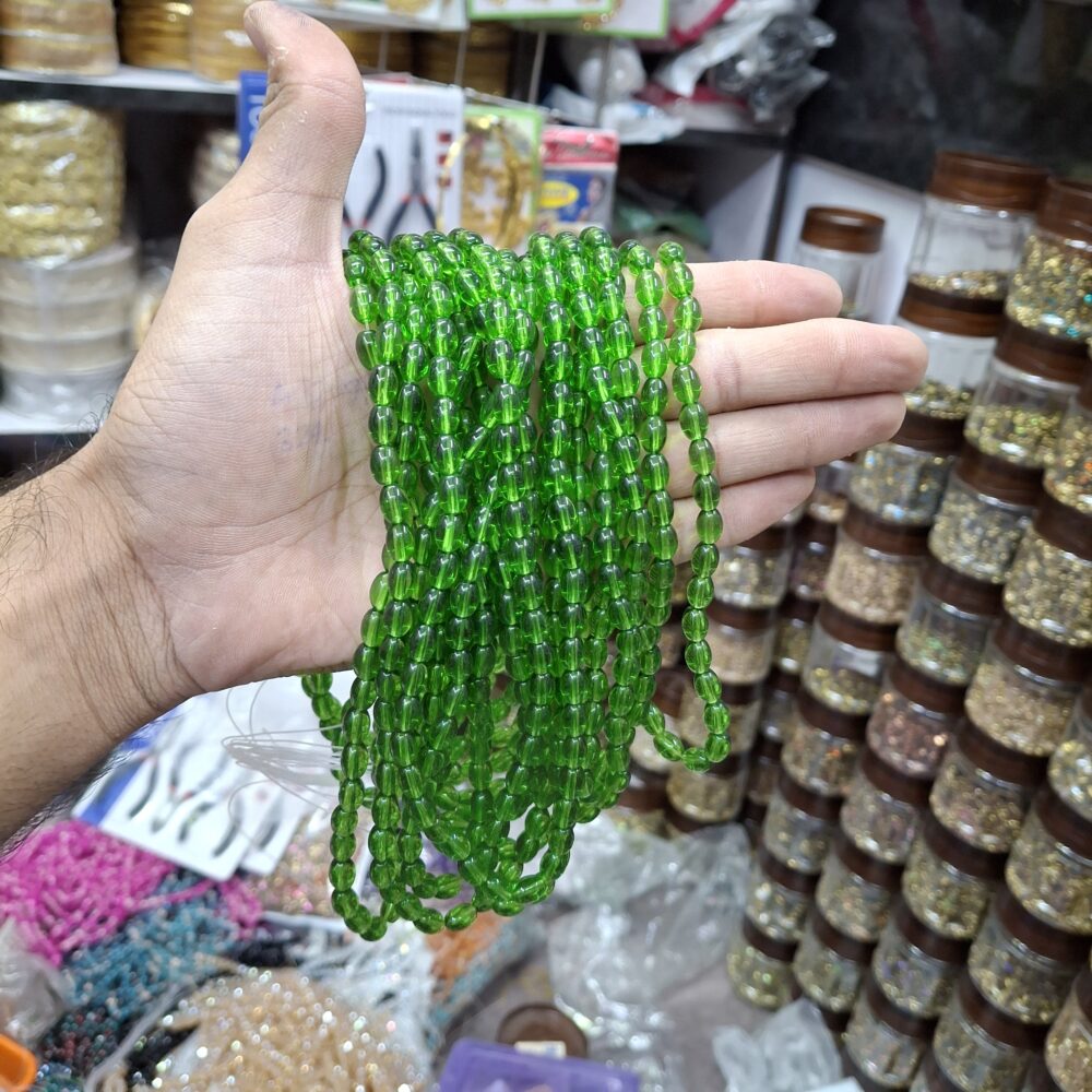 green jelly beads