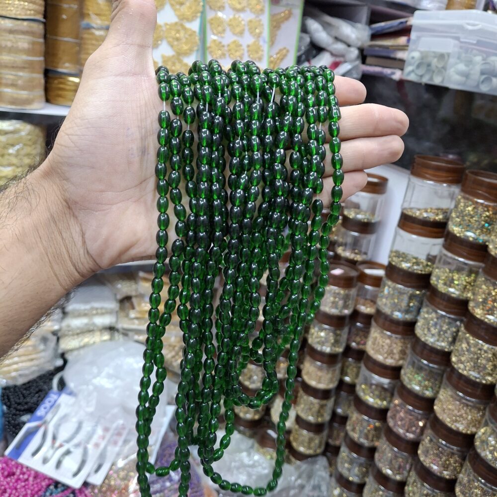 dark green jelly beads