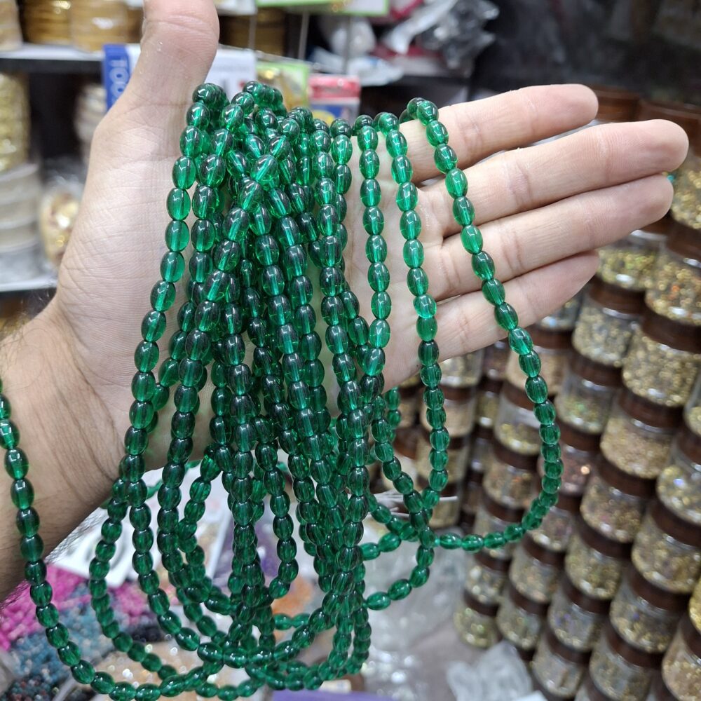 Rama green jelly beads