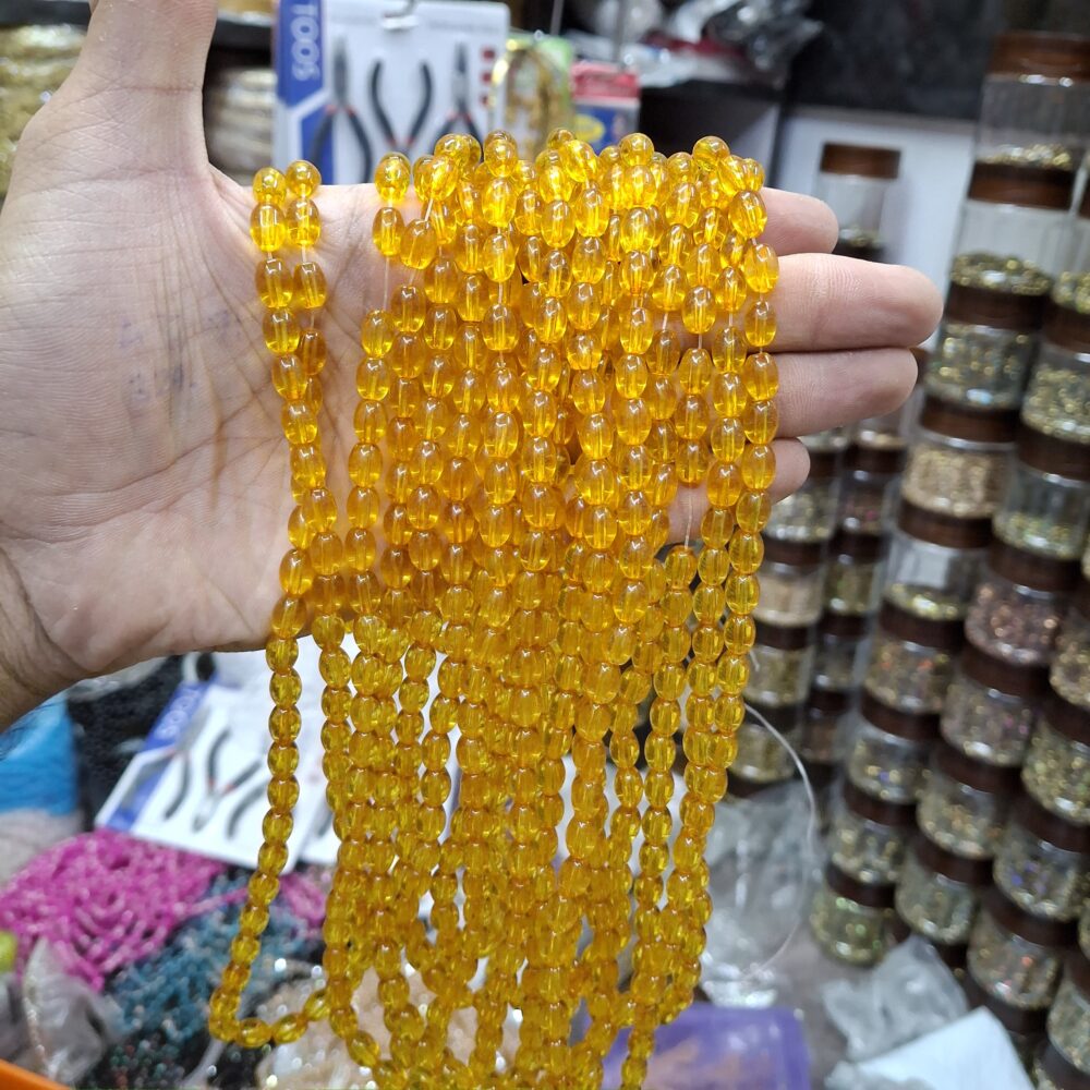 yellow jelly beads