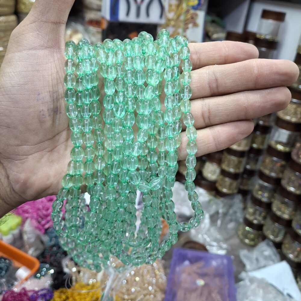 c.green jelly beads