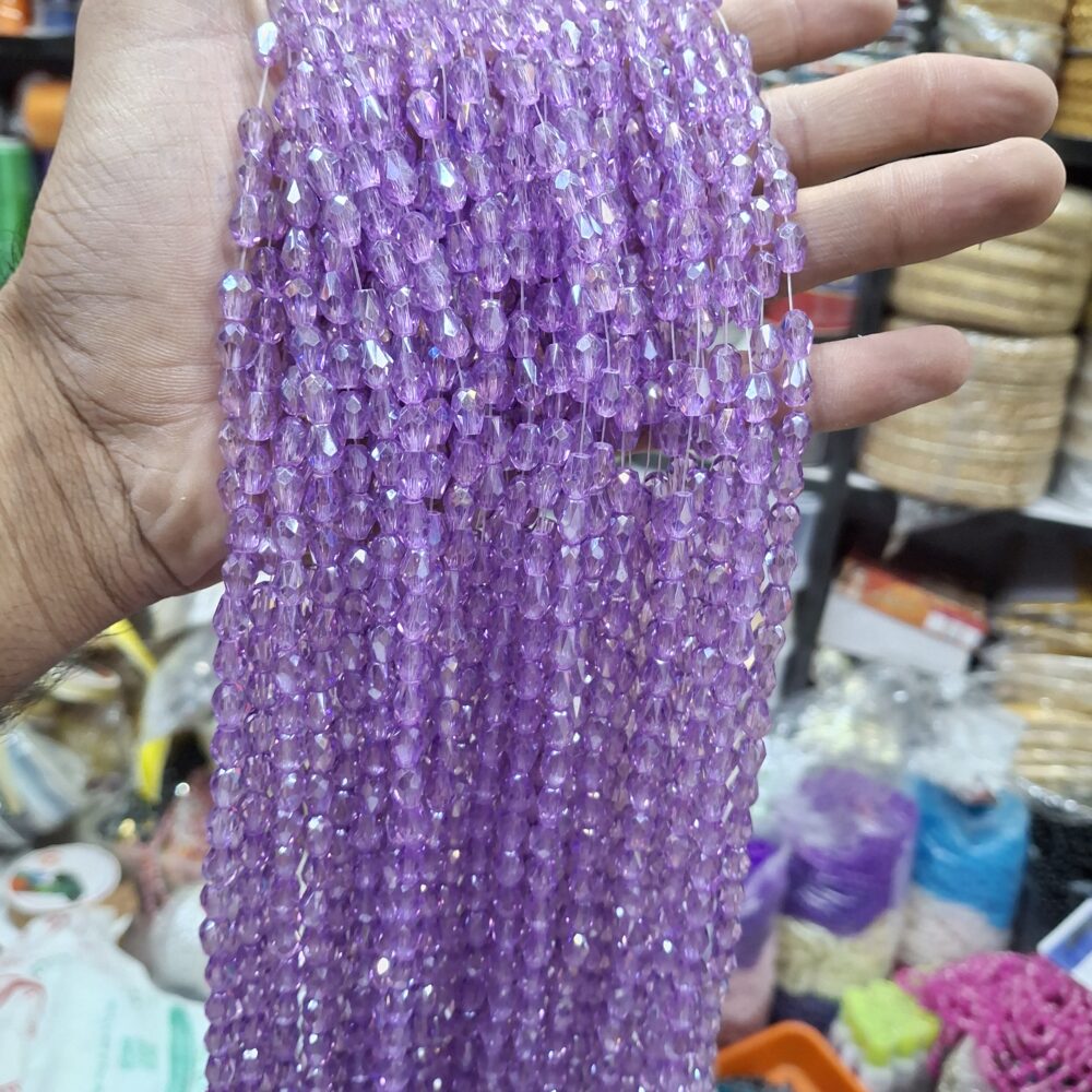 lavender crystal beads drop