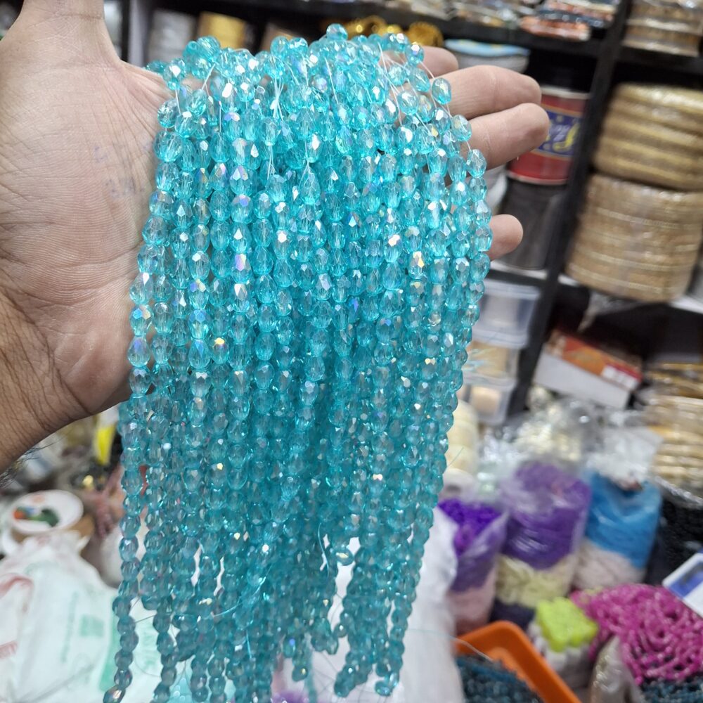 sky blue crystal beads