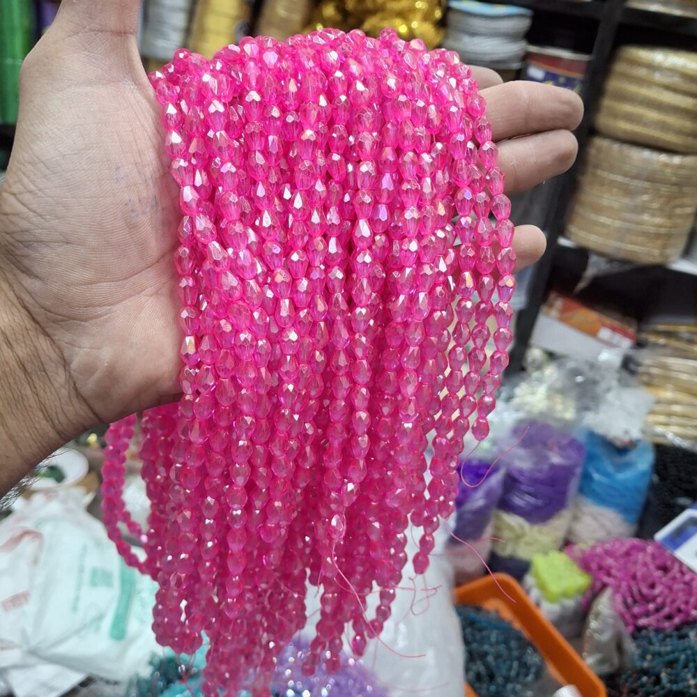 dark pink crystal beads