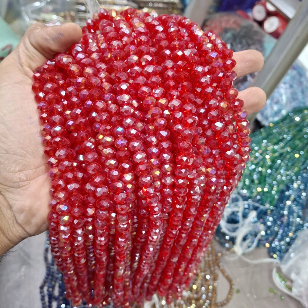 crystal beads red