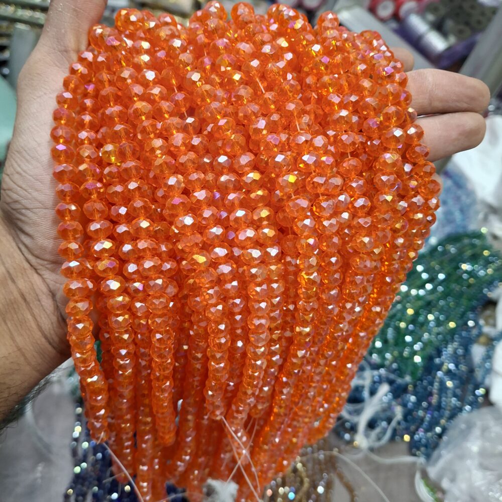 orange crystal beads