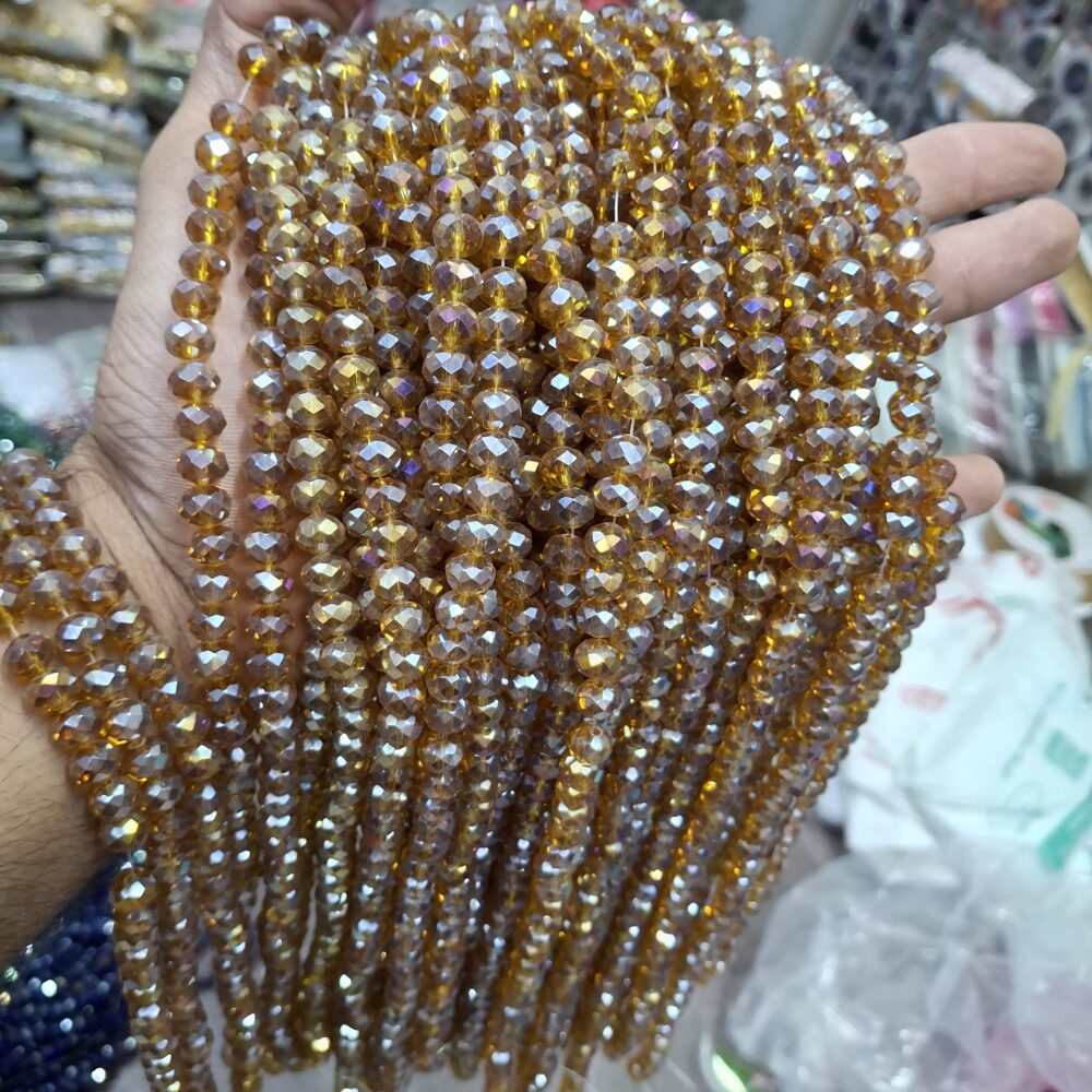 dark gold crystal beads