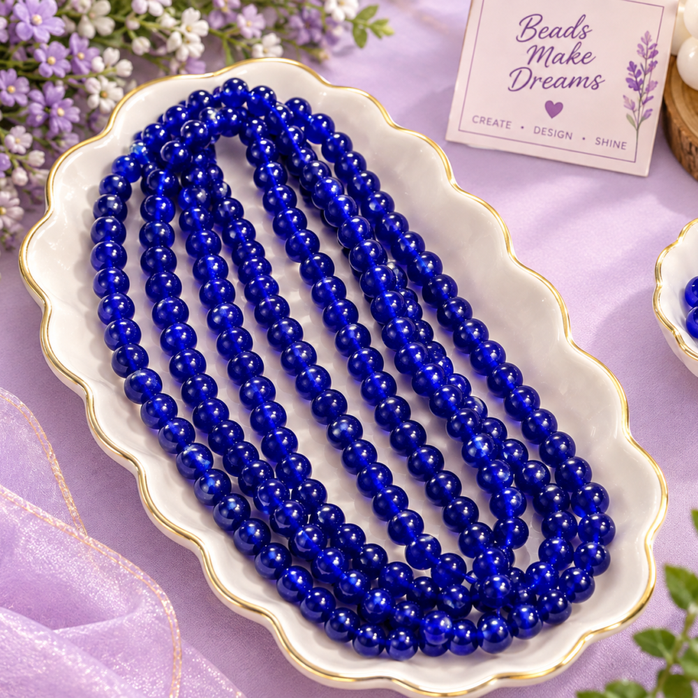 dark blue jelly beads
