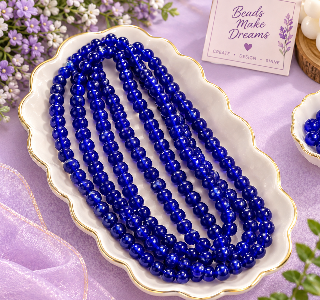 dark blue jelly beads