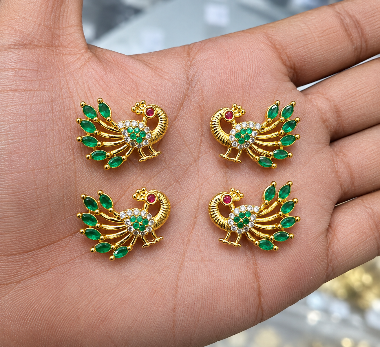 pendant stones peacock ad
