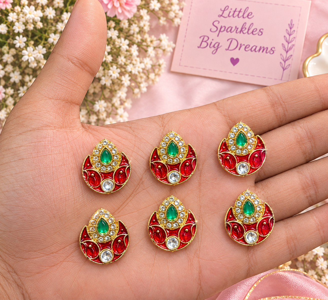 red pendant stones