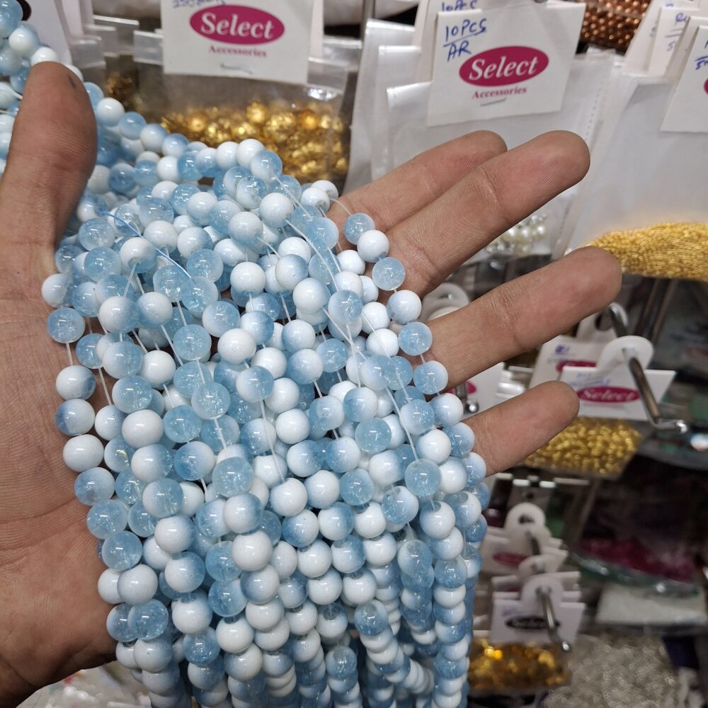 sky blue milky crackle