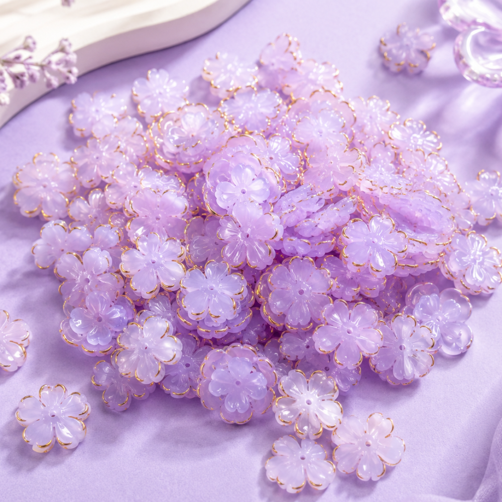 purple fancy beads