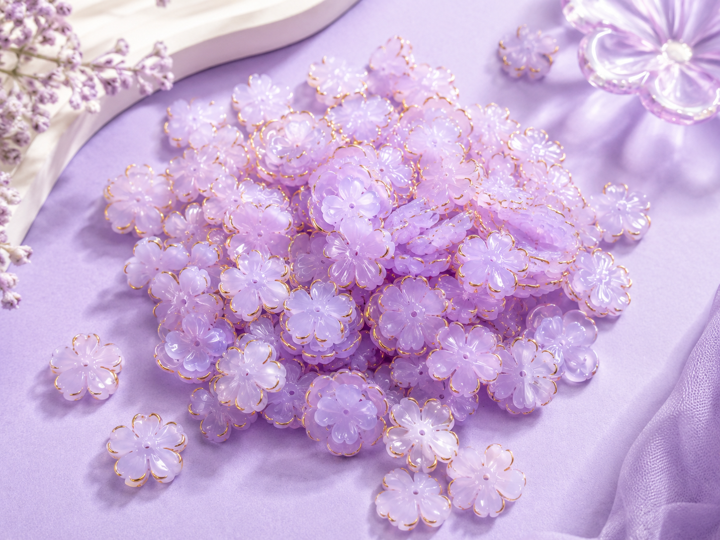 purple fancy beads