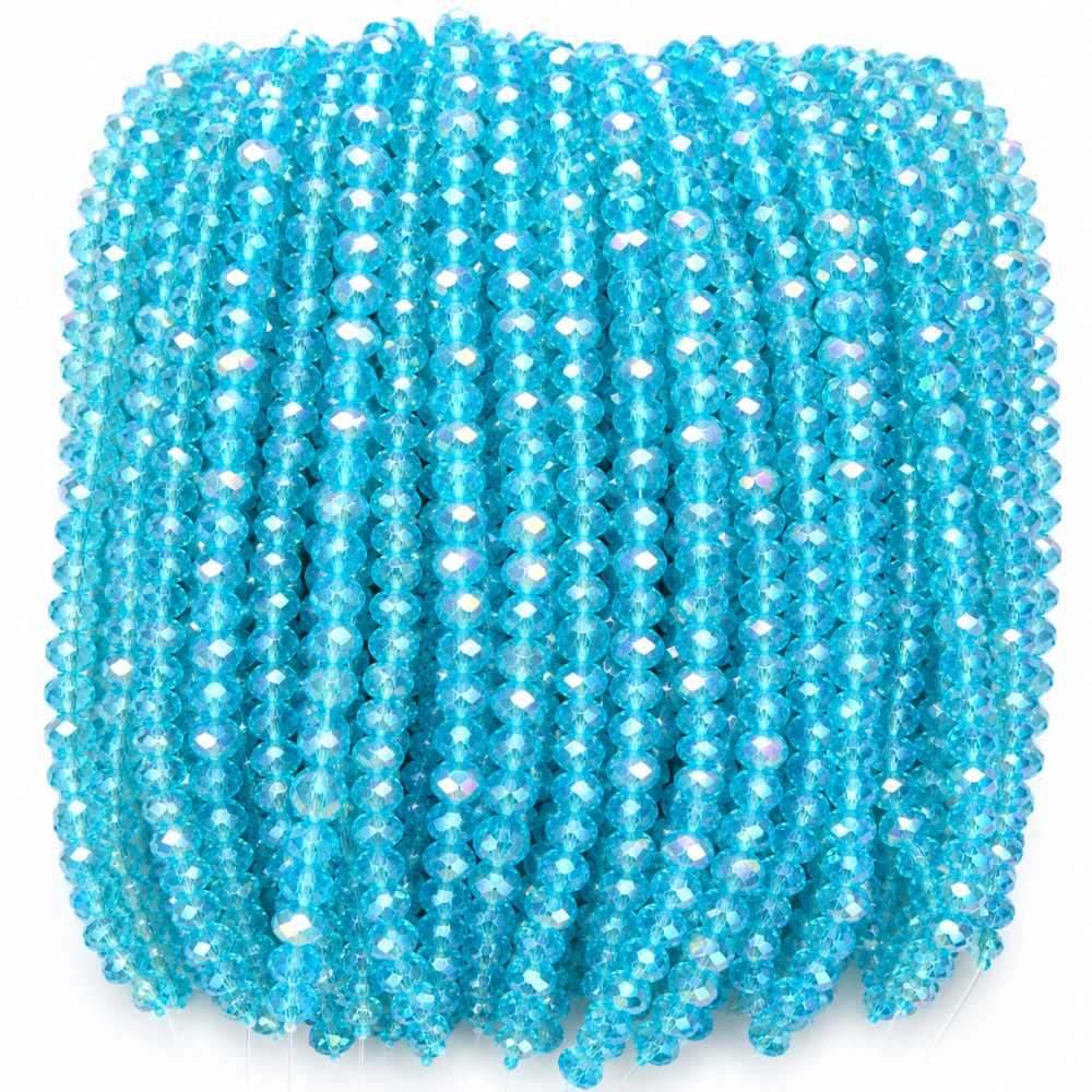 8mm crystal beads light blue