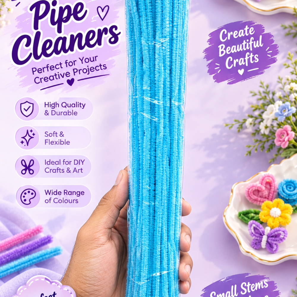 pipe cleaner sky blue