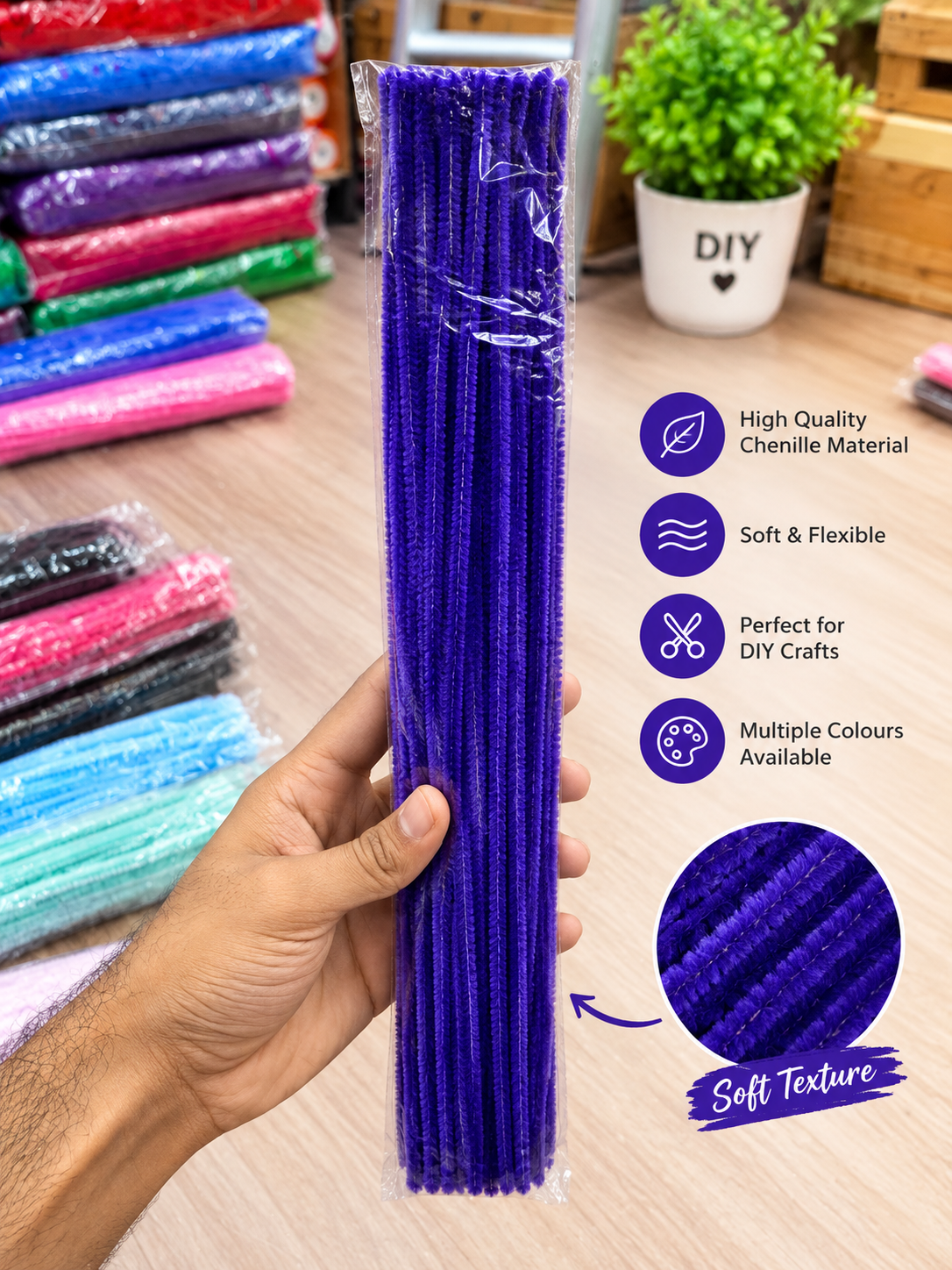 dark violet pipe cleaner